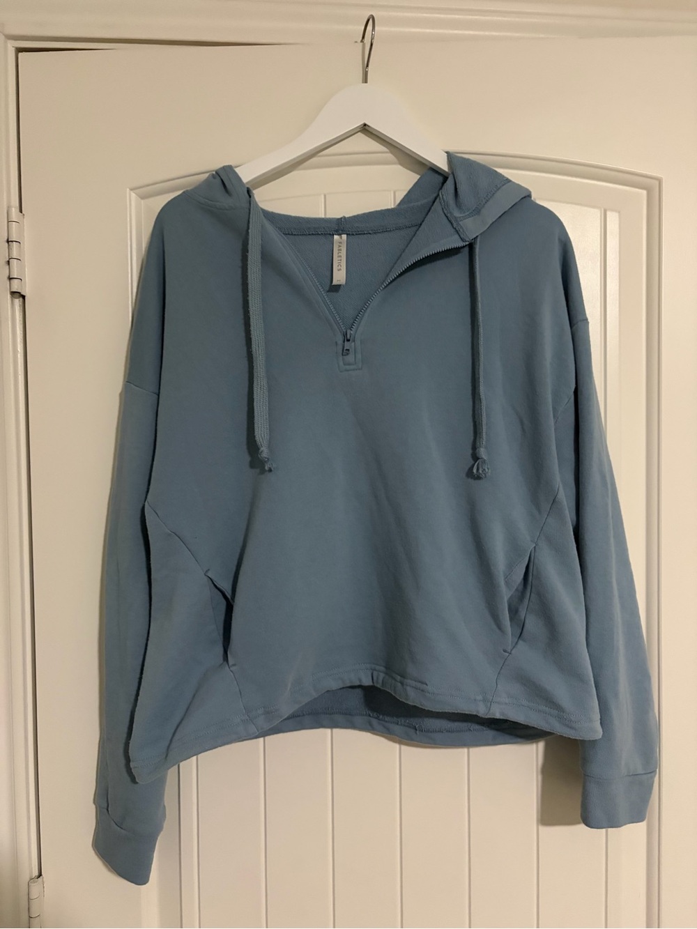 Fabletics Blue Hooded Pullover Sweater